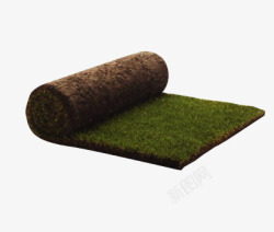 草毯卷起的草皮高清图片
