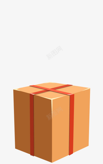 橙色礼物盒png免抠素材_新图网 https://ixintu.com 包装 卡通 橙色 礼物 礼物盒