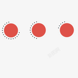 红色圆点旋钮矢量图素材