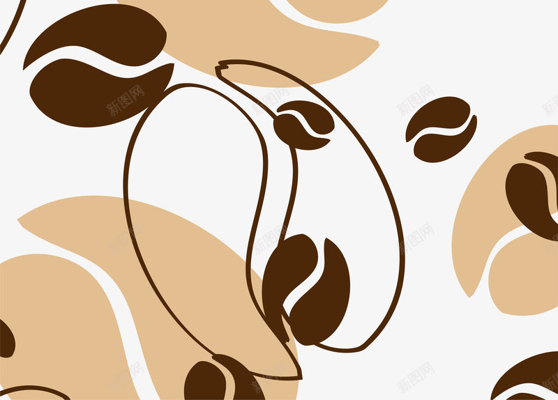 棕色咖啡豆背景png免抠素材_新图网 https://ixintu.com 免抠PNG 咖啡 咖啡豆 咖啡豆底纹 欧式 简笔咖啡豆 简约 花纹