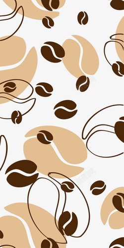 咖啡豆背景棕色咖啡豆背景高清图片