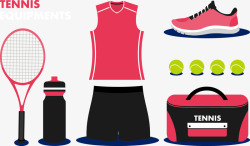创意运动风彩绘网球公开赛运动装矢量图素材