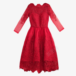 红色性感裙子素材
