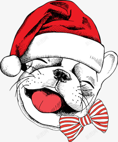 圣诞帽嗨皮狗png免抠素材_新图网 https://ixintu.com 双十二 喜庆 嗨皮狗 圣诞动物 圣诞帽 圣诞节 过年 过节