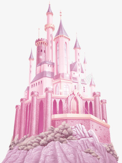 公主城堡粉红色卡通公主城堡效果高清图片
