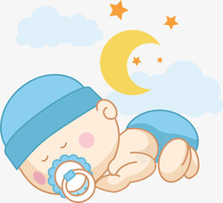 吸奶嘴婴儿睡觉高清图片