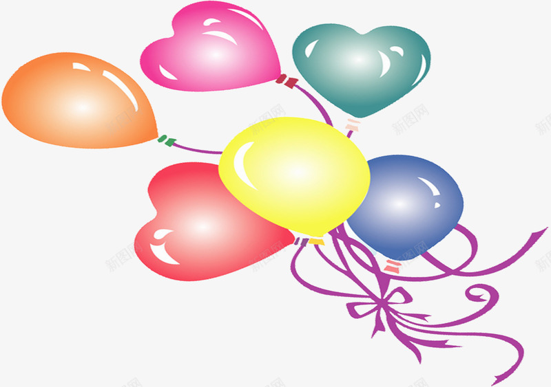 心形气球卡通装饰png免抠素材_新图网 https://ixintu.com 卡通 图片 心形 气球 装饰