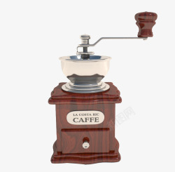 研磨机咖啡机棕色手动手磨咖啡研磨机高清图片
