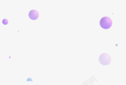 紫色圆圈光效透明背景素材