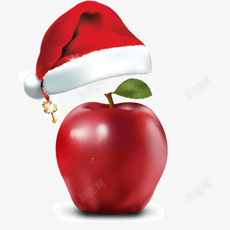 组合png免抠素材_新图网 https://ixintu.com 12月 圣诞帽 圣诞节 红色 苹果