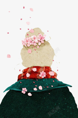 丸子头女孩素材
