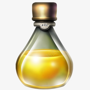 瓶子黄色药剂瓶子图标图标