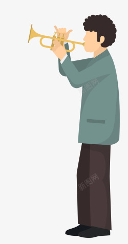 吹小号素材