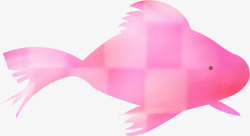 手绘粉色金鱼海报素材