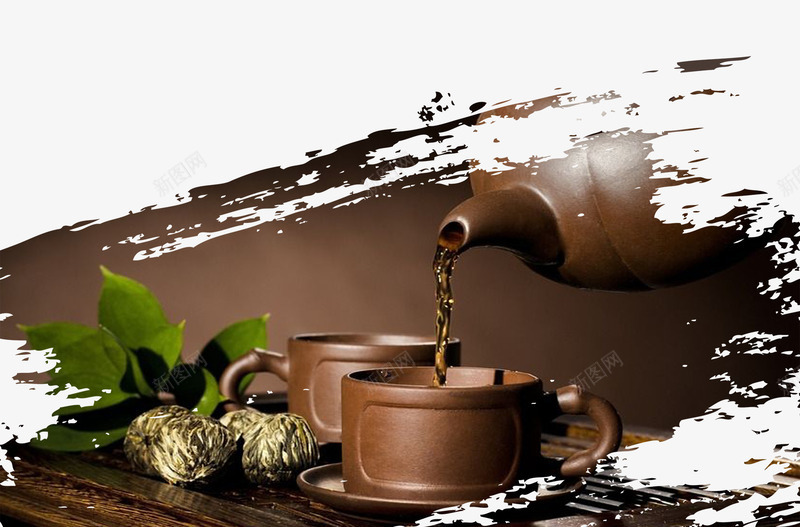 茶具和茶叶png免抠素材_新图网 https://ixintu.com 茶具 茶叶 茶壶 茶杯
