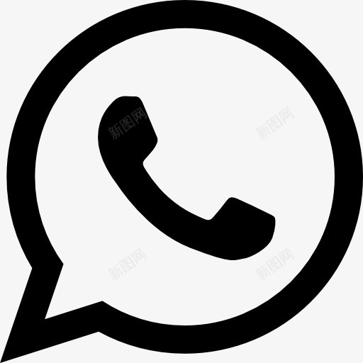 WhatsApp的标志图标png_新图网 https://ixintu.com APP 标志 标识 社交网络 网站 聊天