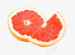 剥柚子切开的红心葡萄柚水果高清图片