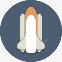 rocket火箭宇宙飞船航天飞机圆形图标高清图片