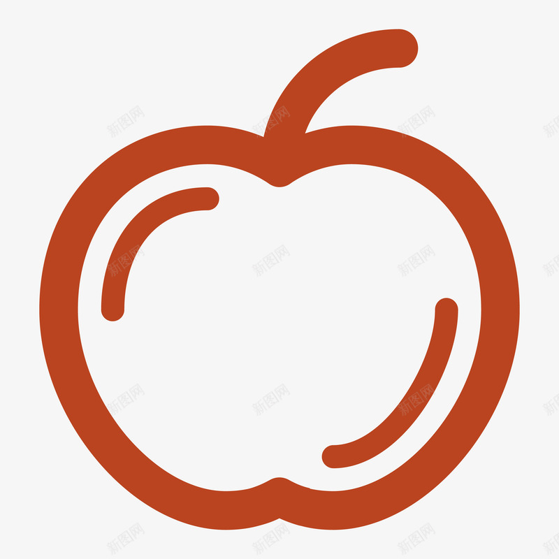苹果图标png_新图网 https://ixintu.com 姓名ICON 手机餐饮icon 水果 红色的 苹果 酸甜的