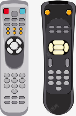 遥控器卡通对称的黑白色遥控器高清图片