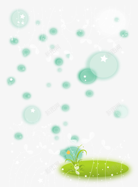 绿色泡泡装饰背景png免抠素材_新图网 https://ixintu.com 泡泡 绿色 背景 装饰