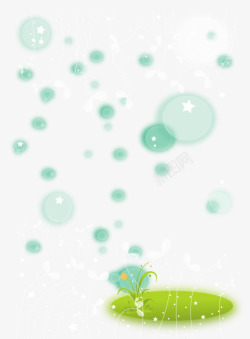 绿色泡泡装饰背景素材