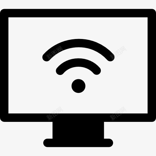 电视图标png_新图网 https://ixintu.com WiFi信号 互联网 屏幕 技术 无线连接 电视 监控