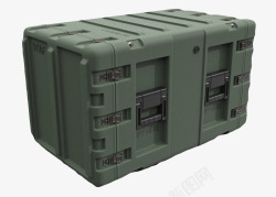 米色方形小弹药箱绿色塑料弹药箱高清图片