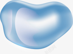 蓝色牙膏型不规则形状水滴高清图片