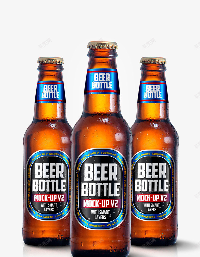啤酒瓶棕色png免抠素材_新图网 https://ixintu.com 包装 啤酒瓶 效果图 棕色