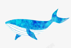冒険鲸鱼蓝色鲸鱼素材