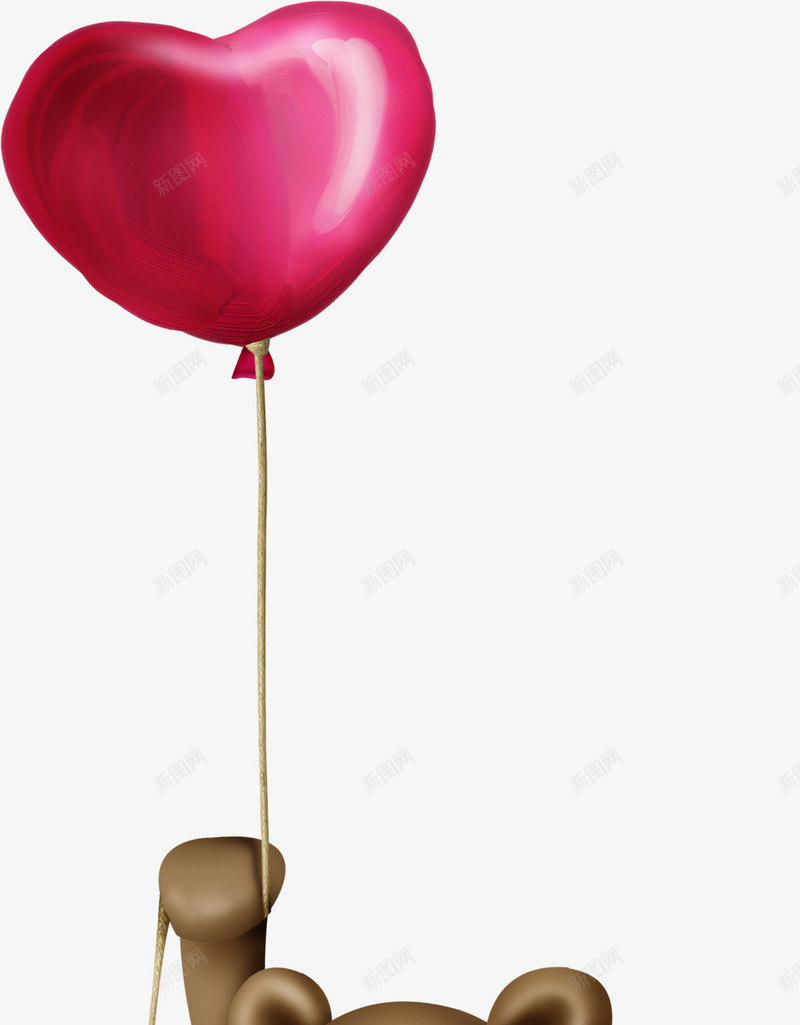 漂亮卡通气球棕色小熊png免抠素材_新图网 https://ixintu.com 卡通小熊 卡通气球 小熊 棕色小熊 漂亮气球 红色气球