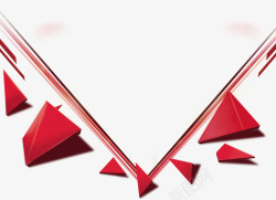 红色晚宴画面红色三角装饰高清图片