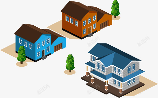 建筑高楼城镇都市地产矢量图ai免抠素材_新图网 https://ixintu.com 公路 地产 城镇 建筑 招牌 树木 高楼 矢量图
