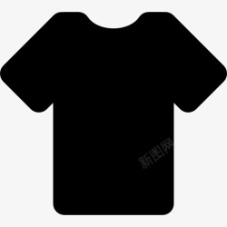 衣服剪影T恤黑色剪影图标高清图片