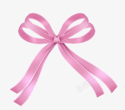 粉色双蝴蝶结彩带素材