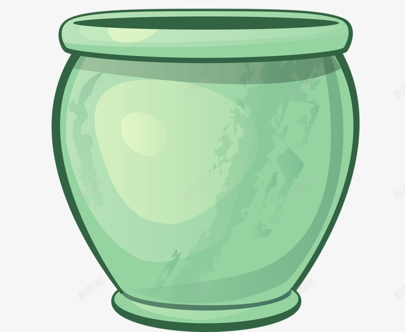 一个水缸png免抠素材_新图网 https://ixintu.com 动画 可爱 好看 手绘