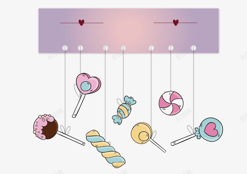 吊坠水果硬糖矢量图ai免抠素材_新图网 https://ixintu.com 果味硬糖 水果硬糖下载 水果硬糖详情 硬糖 绳子 装饰 矢量图