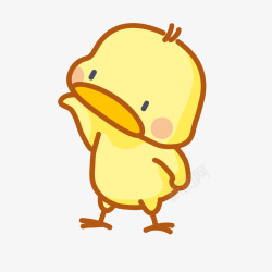 卡通鸭子图片手绘黄色的小鸭子矢量图高清图片