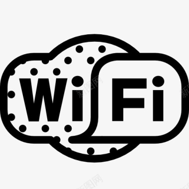 WiFi黑色图标图标