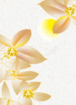 金色桂花食材满月金桂花背景高清图片
