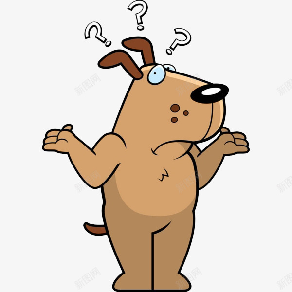 迷茫的小狗png免抠素材_新图网 https://ixintu.com 卡通 可爱的 小狗 手绘 满头问号 疑问的 简笔 迷茫的 迷茫的人