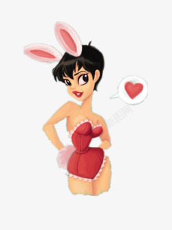 性感的兔女郎插画高清图片