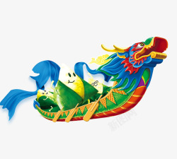 龙舟载着粽子宝贝龙舟高清图片