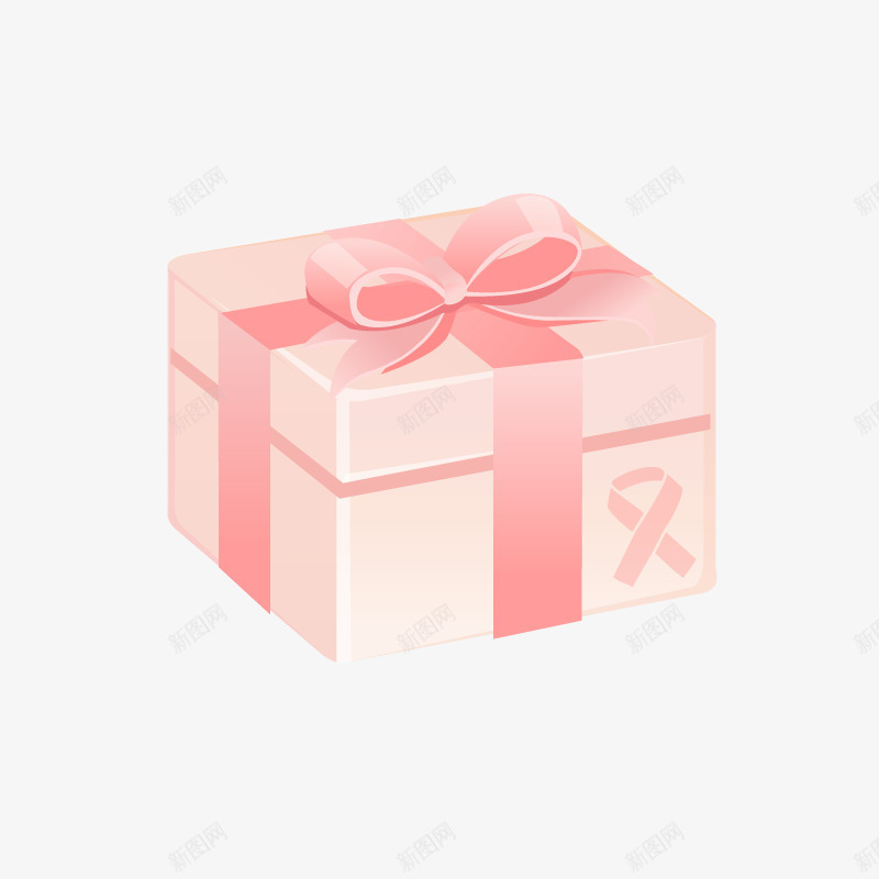 粉色礼盒png免抠素材_新图网 https://ixintu.com 小清新 手绘 方形 礼物盒