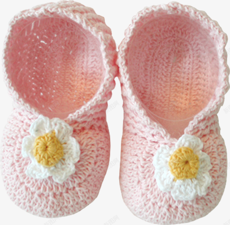 粉色毛线鞋png免抠素材_新图网 https://ixintu.com 好看 实物 漂亮鞋子 雏菊 鞋子