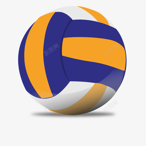 崭新的排球png免抠素材_新图网 https://ixintu.com 体育用品 圆形 崭新风格 排球 蓝黄相间