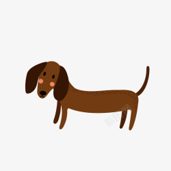腊肠狗可爱的卡通腊肠狗矢量图高清图片