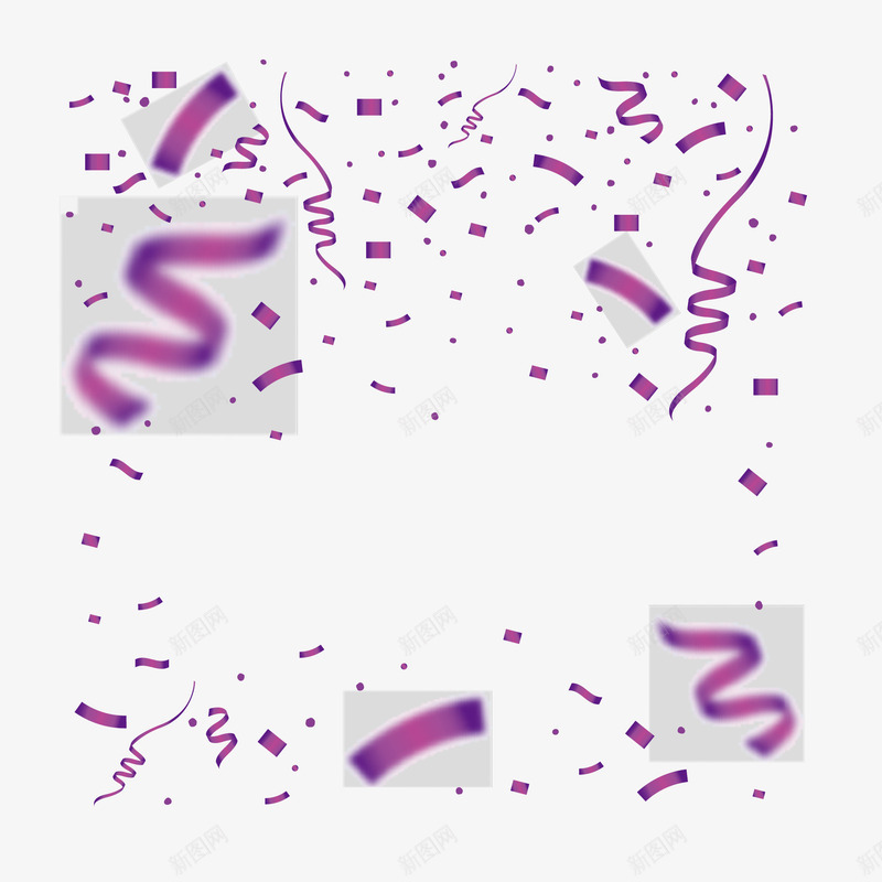 紫色漂浮的彩带氛围矢量图ai免抠素材_新图网 https://ixintu.com 彩带 彩带矢量 氛围 漂浮 矢量彩带 紫色 矢量图