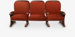 红色观众剧院椅子高清图片